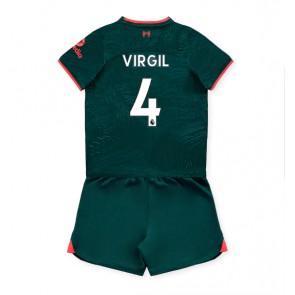 Liverpool Virgil van Dijk #4 babykläder Tredje Tröja barn 2022-23 Korta ärmar (+ Korta byxor)